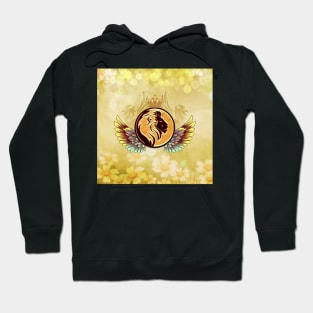 Wonderful lion head with wings and crown Hoodie